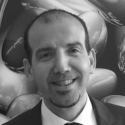 Headshot of massimiliano Pappalardo, greyscale